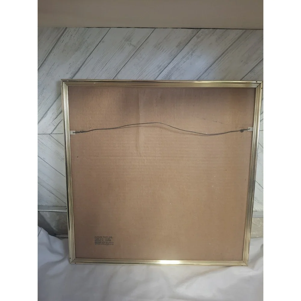 Vintage Manifestations Optical Illusionary Art Gold Foil Owl Framed VTG 1976